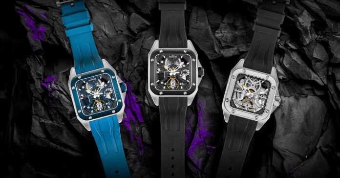 Attractive Square Skeleton Mechanical Watches